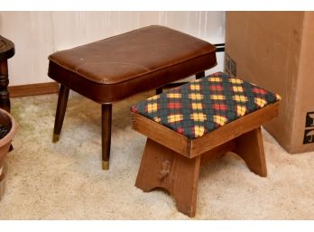 Pair Of Foot Stools- MCM And Tapestry