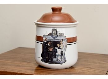 Vintage Norman Rockwell Covered Cookie Jar