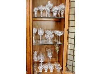 Right Side Cabinet 3 Shelves Of Glassware