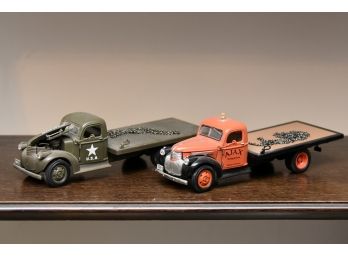 2 Vintage Flatbed Trucks