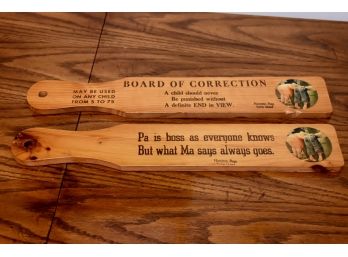 Vintage 'Board Of Corrections' Paddles