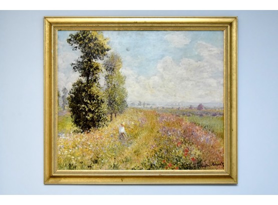 Monet Framed Print On Canvas 28 X 24