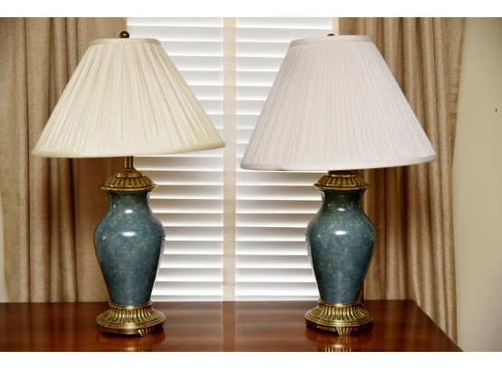 Pair Of Lovely Painted Table Lamps