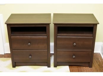 Pair Of Matching Cherry Side Tables 23 X 16 X 28