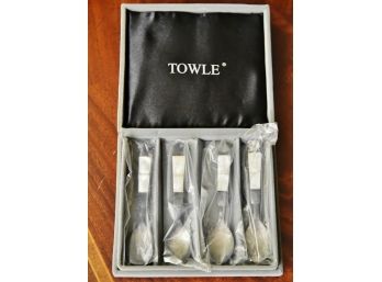 Vintage Towle Mother Of Pearl Handle Spoons Set