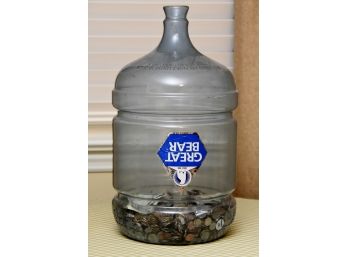 #tradingposttreasurehunt-5 Gallon Water Jug With Bills And Change