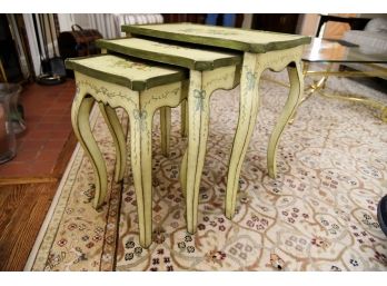 Hand Painted French Style Nesting Tables