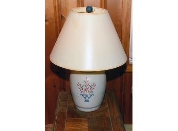 Glazed Pottery Lamp
