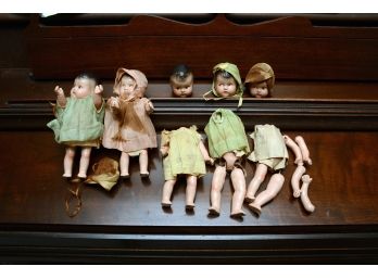 Antique Assortment Of Celluloid Dolls