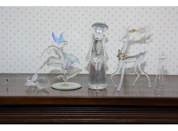 Blown Glass Figurines And Decor Lot