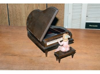 Girl Playing Piano Figurine