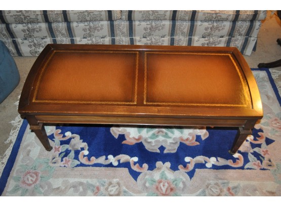 Jos. Roller Leather Co Leather Top Coffee Table