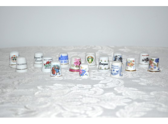 Lot Of States And Countries Thimbles