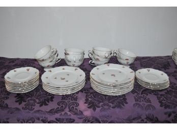 Bavaria Western Germany 12 Piece Plate, Teacups And Saucers Set