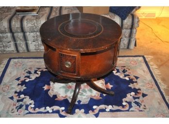 Vintage Jos. Roller Leather Co Leather Top End Table