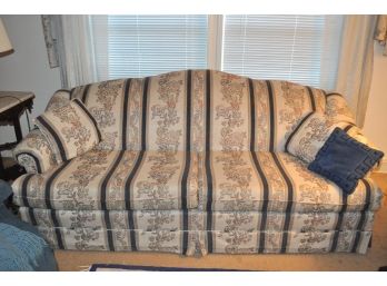 Custom Fabric Sofa With Matching Throw Pillows