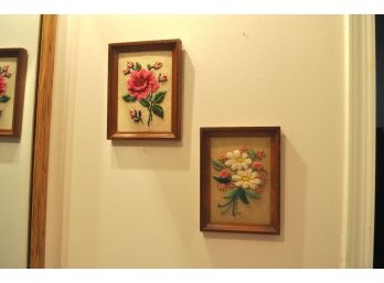 Lot Of 2 Framed Needlepoint Pictures