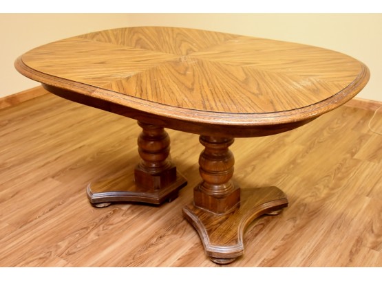 Country Oak Oval Table 42x59 For Restoration
