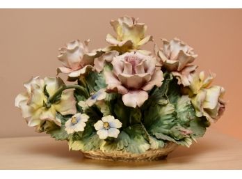 Vintage Capodimonte Flower Arrangement