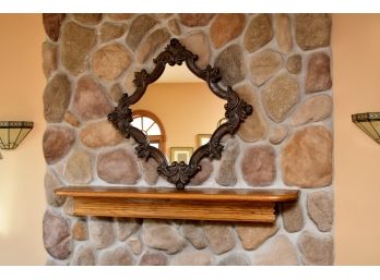 Beautifully Carved Vintage Wall Mirror  29 X 29