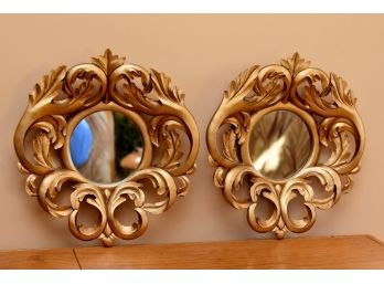 Pair Of Vintage Wall Mirrors