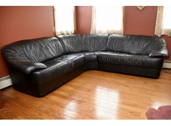 Black Sectional Sofa- Fits 8ft By 8ft Corner