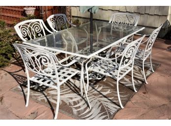 Outdoor Table And Chair Umbrella Set 72 X 42 (set 2)