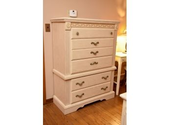 White Washed Oak Chest Of Drawers 40.5 X 17.5 X 55