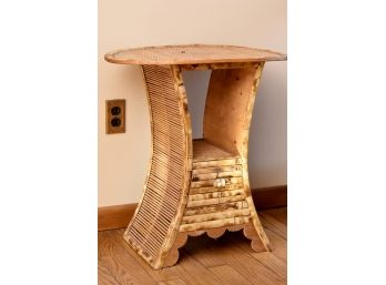Lovely Bamboo Side Table 24 X 16 X 25