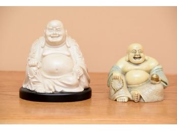 Pair Seated Buddha Statues