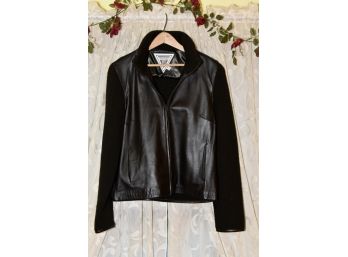 Marvin Richards Womans Medium Black Leather Jacket