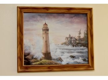 Marilyn Rea Framed And Matted Lighthouse Picture 23 X 19