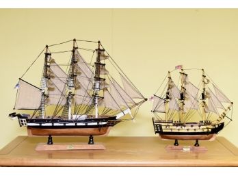 Pair Of Wooden Ships