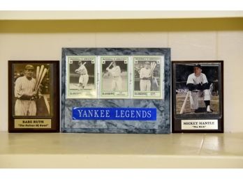Yankee Legends Trio Of Plaques