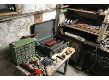 Tool Bench Tool Lot Located In Basement