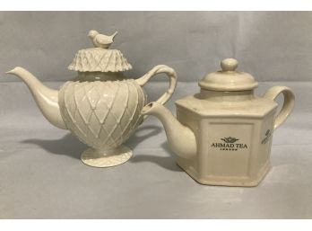 Vintage Paris Royal And Ahmad Tea London Ceramic Teapots