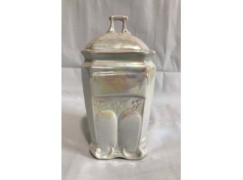 German Lusterware Covered Canister