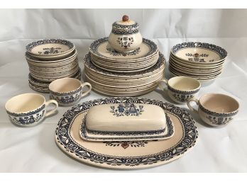Staffordshire Old Granite Johnson Bros 'Hearts And Flowers' Dinner Set