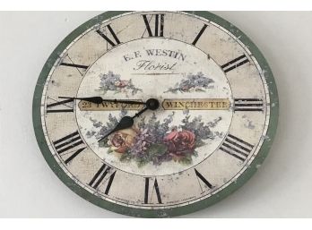 Timeworks E.F. Westin Florist Wall Clock With Pendulum