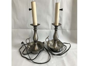 Vintage Brass Candlestick  Style Lamps