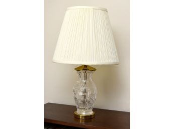 Waterford Crystal And Brass Table Lamp