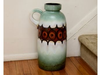 Painted Ceramic Umbrella Vase