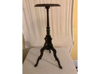 Antique Mahogany Telephone Side Table With Queen Ann Legs 10 X 31