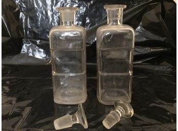 Vintage Medicine Bottles  With Stoppers