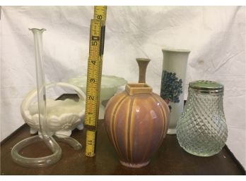 Grouping Of Glass And Porcelain Vases