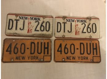 Vintage New York License Plates