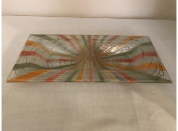 MCM Signed Swirl Glass Platter
