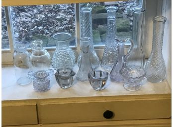 Grouping Of Assorted Glass And Crystal Items