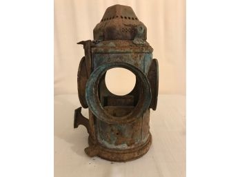 Antique Copper Kerosene Traffic Lantern Body- Needs Restoration