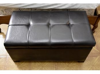 Tufted Top Cushioned Storage Bench 35 X 19 X 17